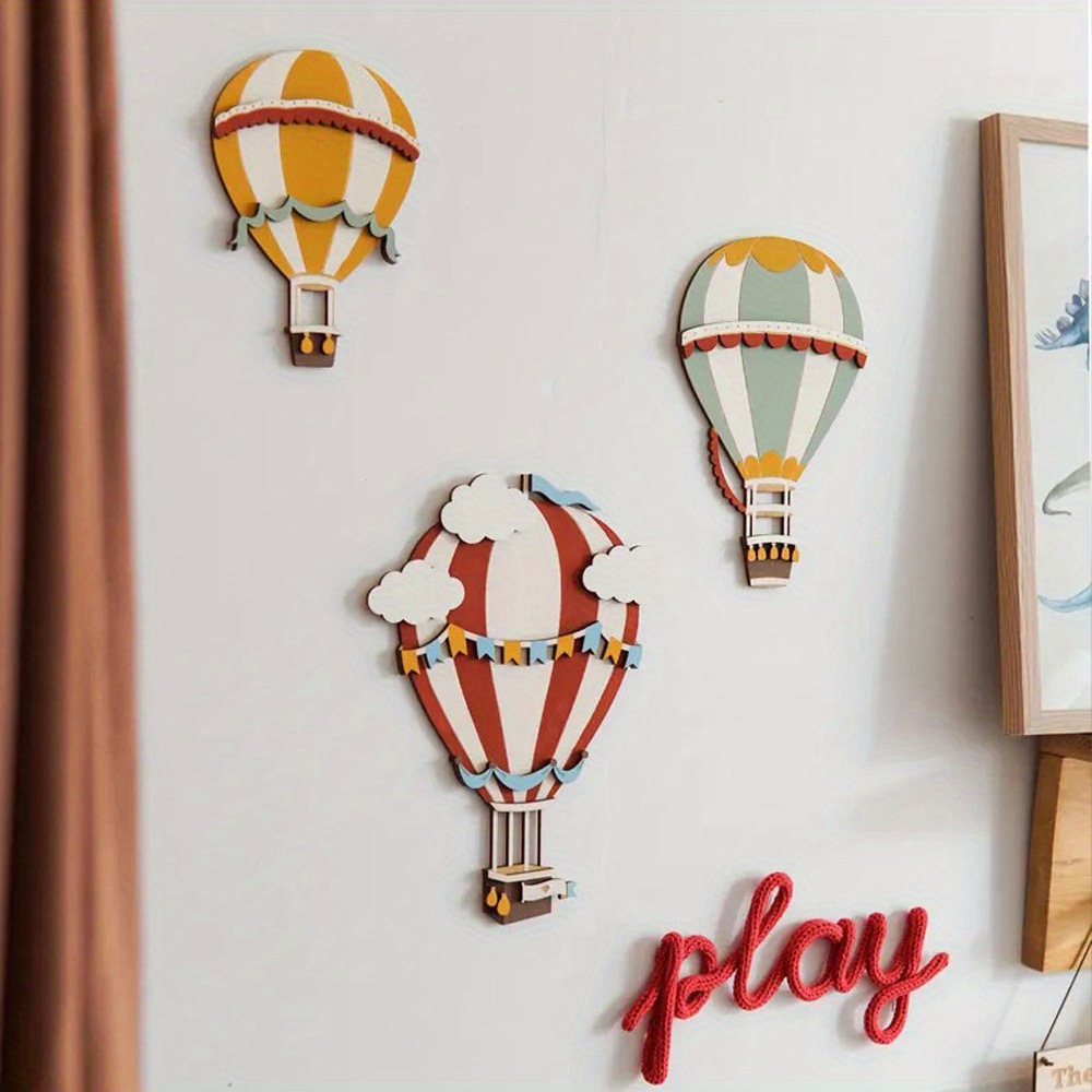 Woodworking Room - 3D Wooden Hot Air Balloon Decorative