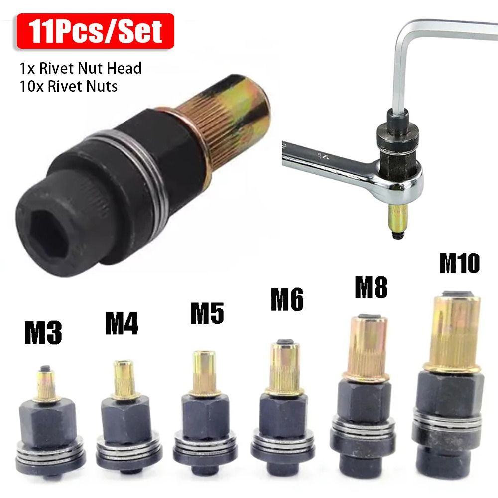 Woodworking Shop - 11Pcs/Set Mandrel Staple Hand Rivet Nut