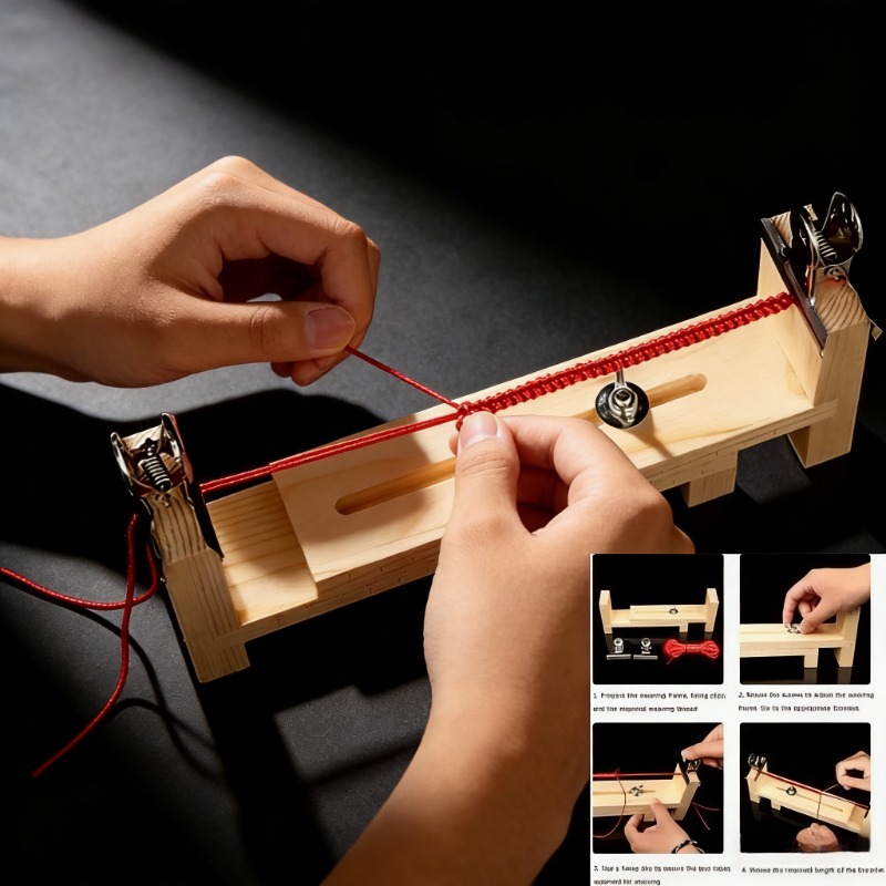 Woodworking Shop - Solid Wood Bracelet Weaving Fixing Tool