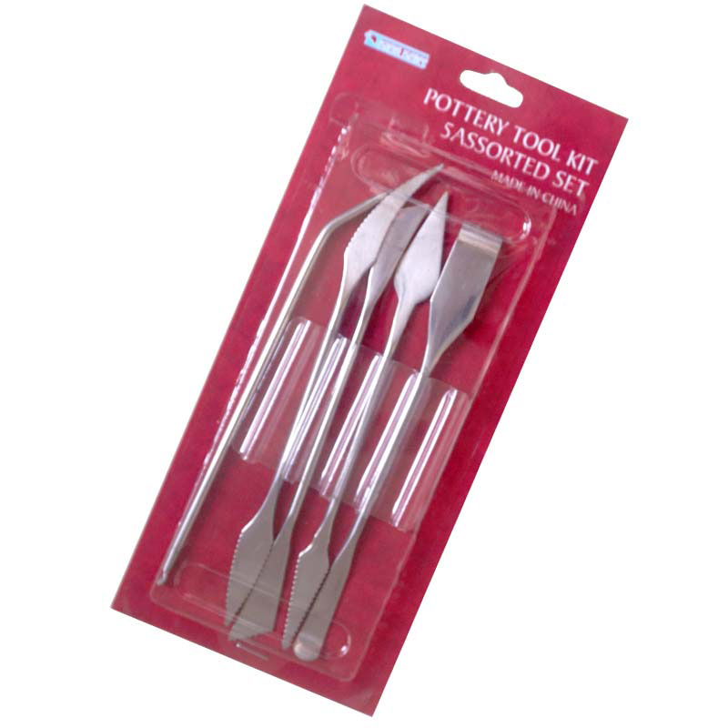 Card Scraper Steel - 5-Piece Set of Stainless Steel Knives,