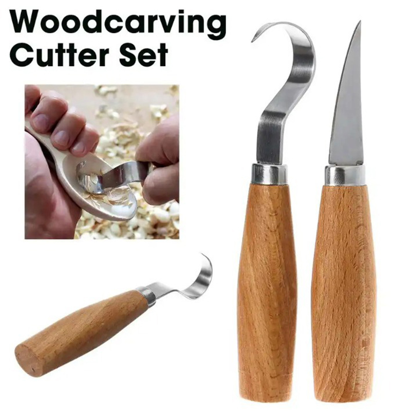 Woodworking For Beginners - Wood Carving Knife Chisel Hook Knife