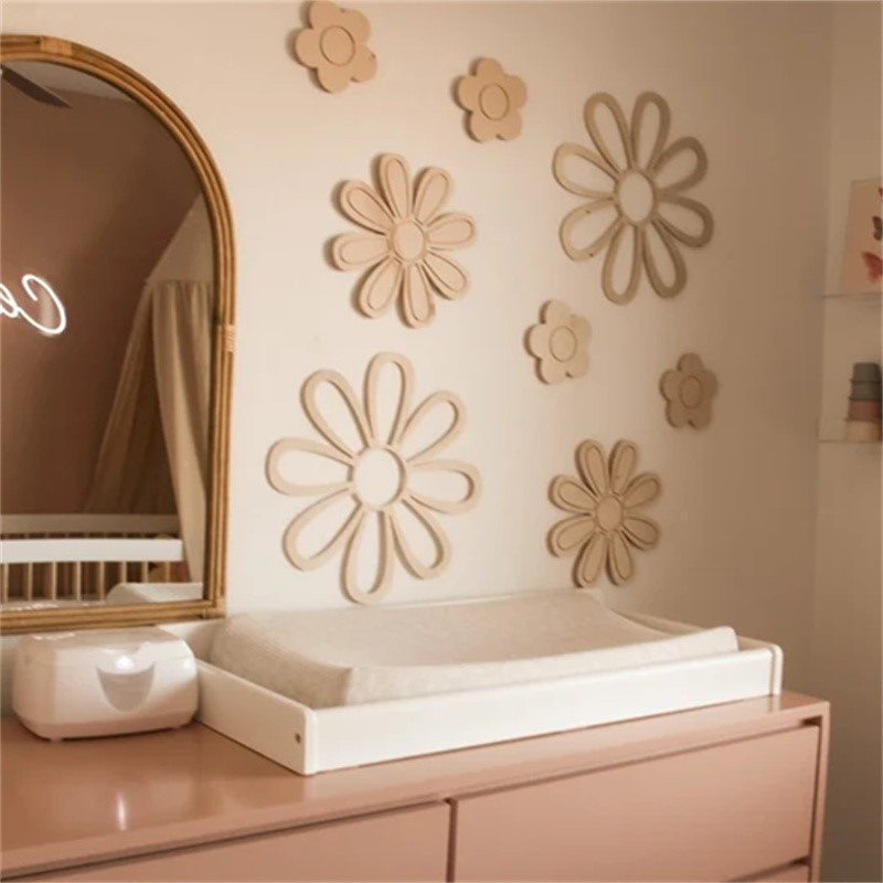 Woodworking For Beginners - Ins Wooden Daisy Wall Flowers Nursery