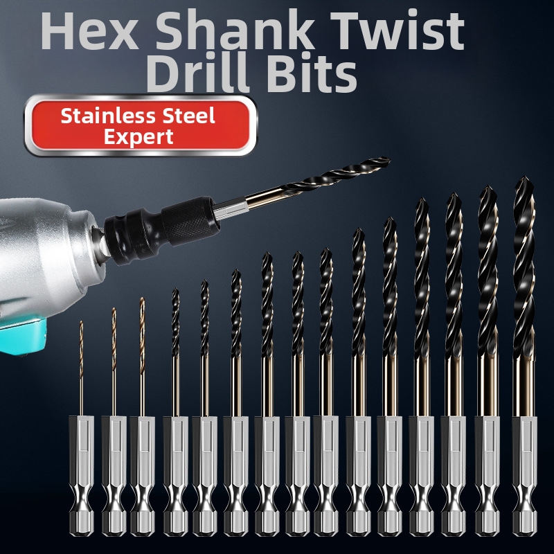 Woodworking Drill Bits - 1.5-6.5mm Hexagonal Handle Three Pointed Woodworki