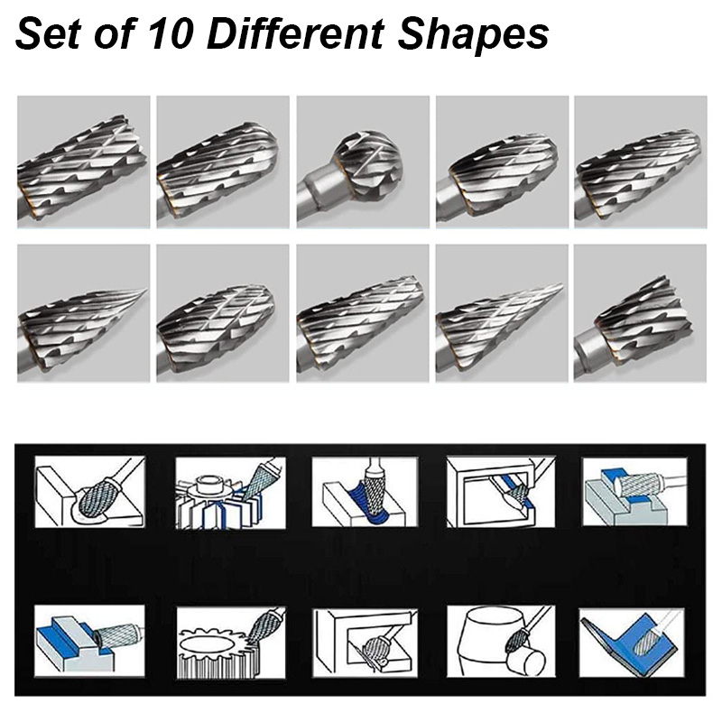 Tungsten Carbide Burr Set Bear - огляд і ціна Woodworking Files And Rasps
