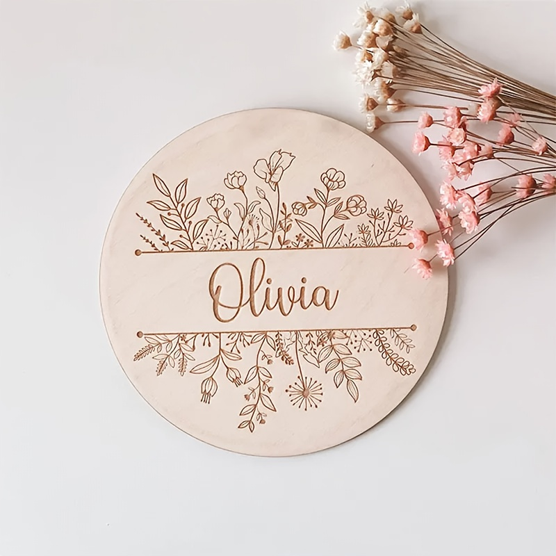 Personalized Floral Engraved N - огляд і ціна Woodworking Room