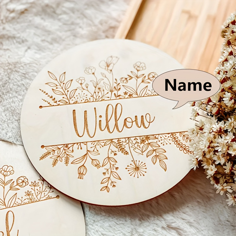 Personalized Floral Engraved N - огляд і ціна Woodworking Room