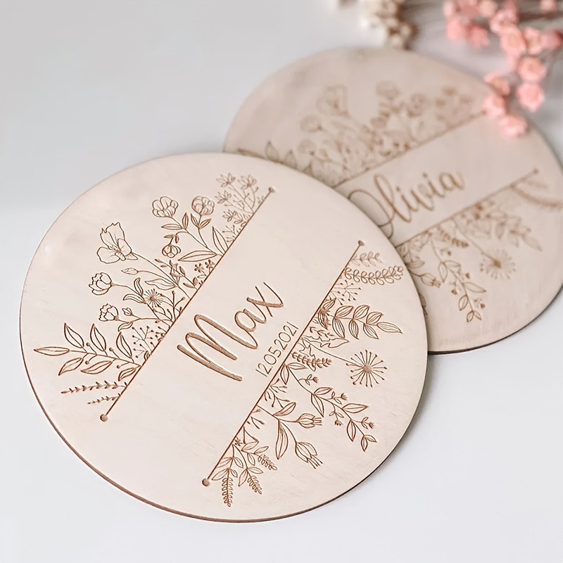 Personalized Floral Engraved N - огляд і ціна Woodworking Room