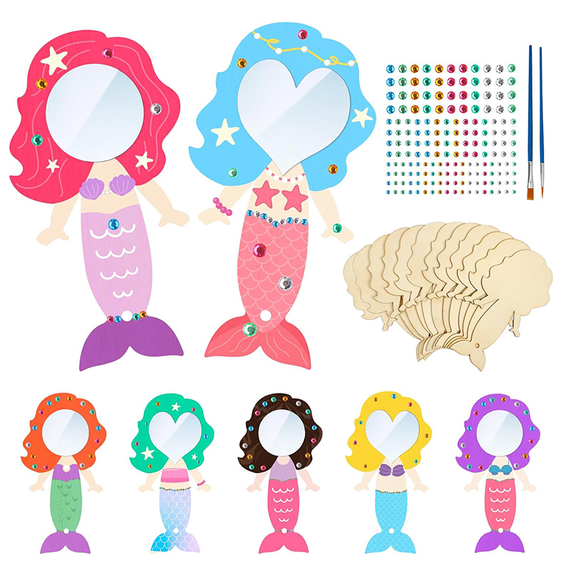 12PCS Mermaid Wooden Mirror Ha - огляд і ціна Woodworking For Beginners