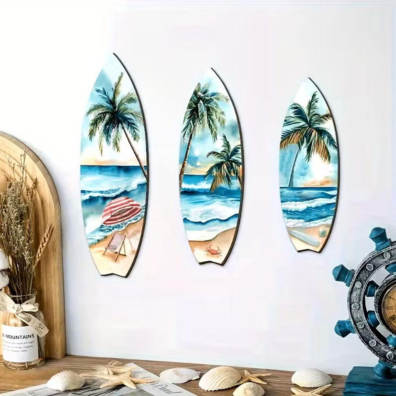3pcs Ocean View Surfboard Wood - огляд і ціна Woodworking Room