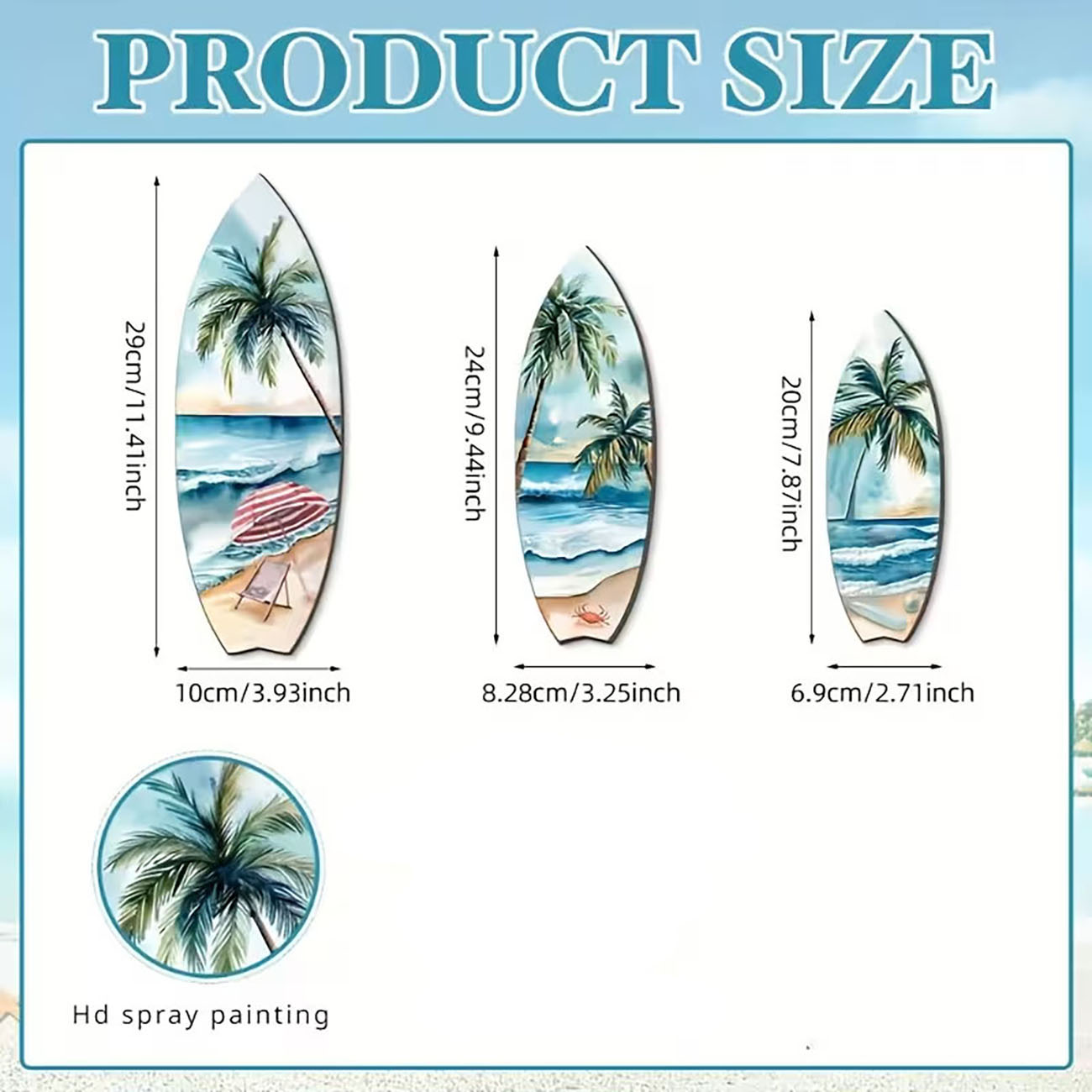 3pcs Ocean View Surfboard Wood - огляд і ціна Woodworking Room