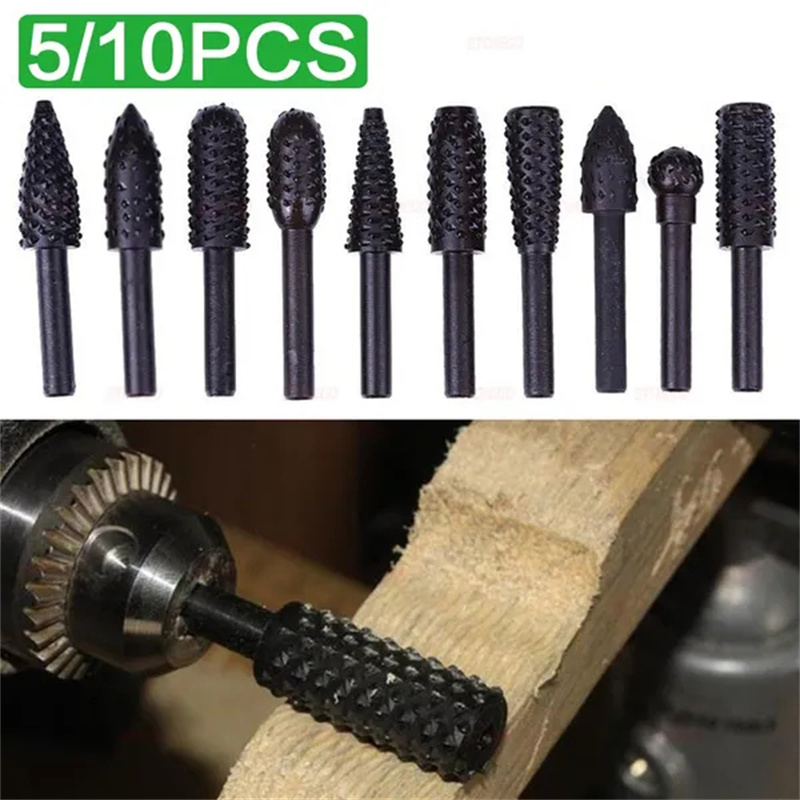 5PCS/10PCS 6mm Shank Rotary Bu - огляд і ціна Woodworking Files And Rasps