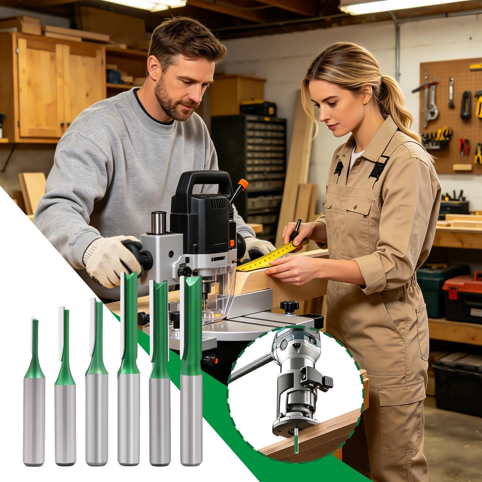 Straight Router Bit Set 0.3 In - огляд і ціна Woodworking Groove