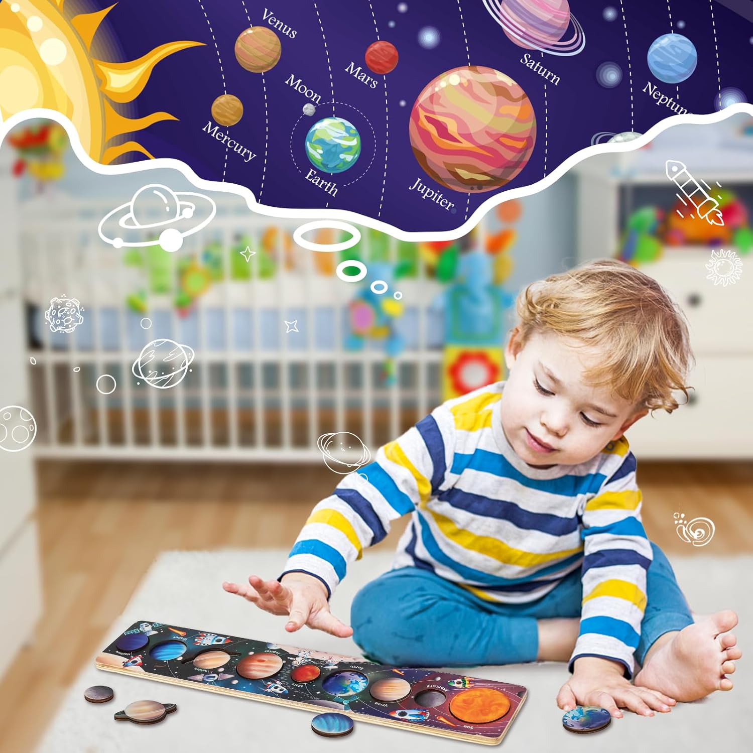 Children Wooden Space Planet P - огляд і ціна Woodworking Jigsaw
