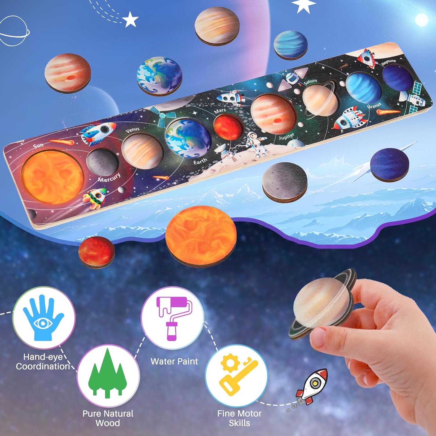 Children Wooden Space Planet P - огляд і ціна Woodworking Jigsaw