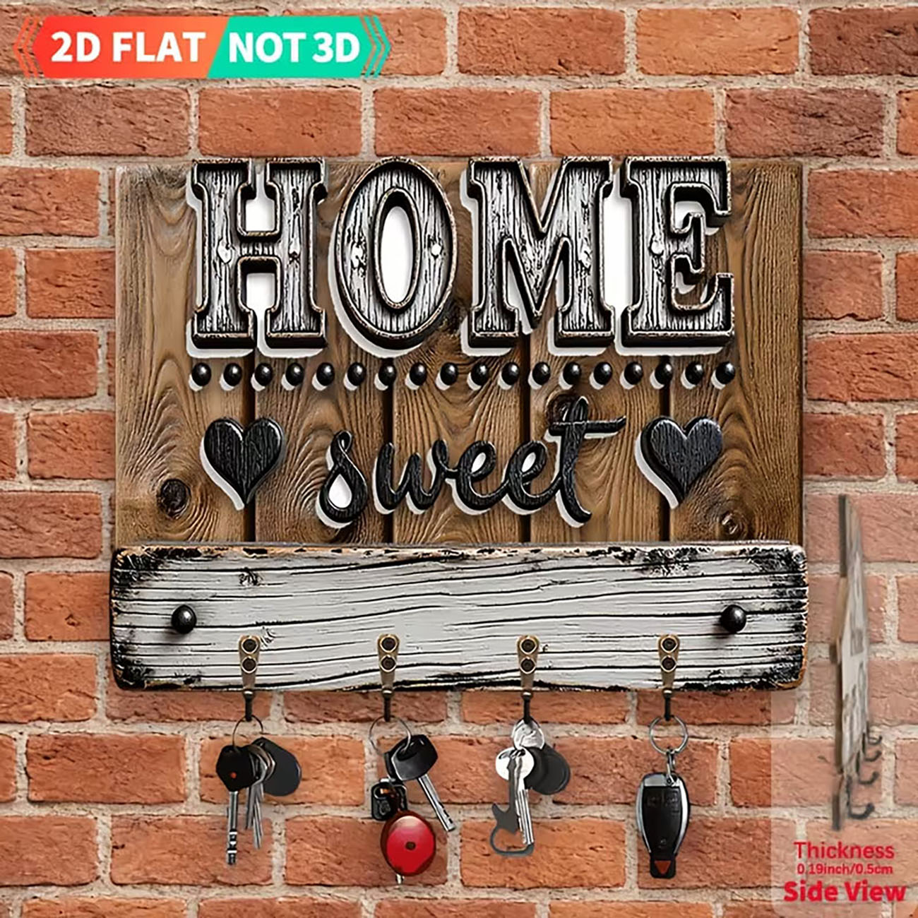 2D flat wood key holder printe - огляд і ціна Woodworking Room