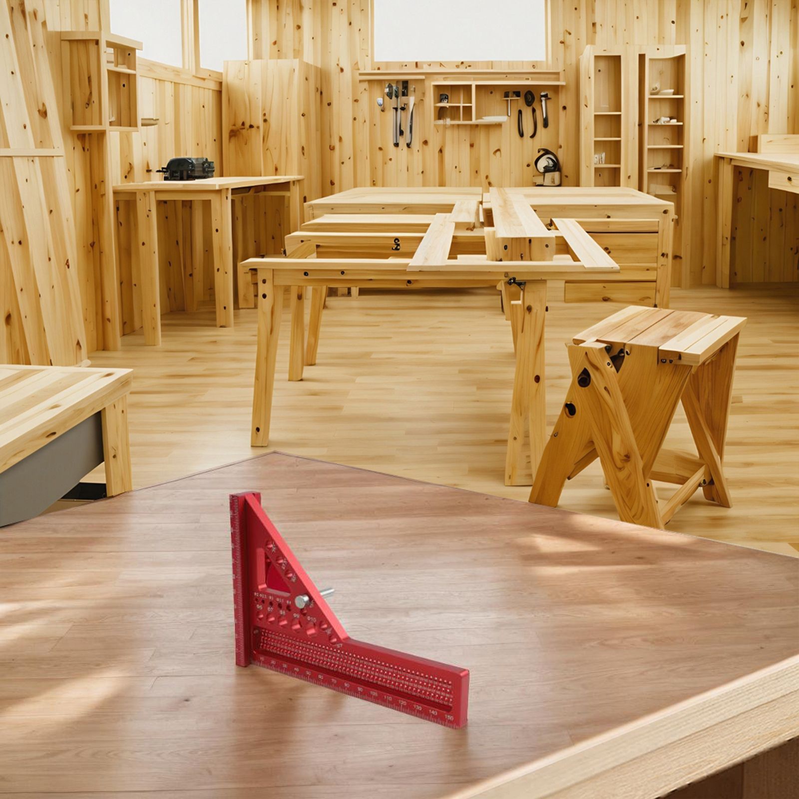 Red 3D Carpenter Square Ruler  - огляд і ціна Woodworking For Engineers
