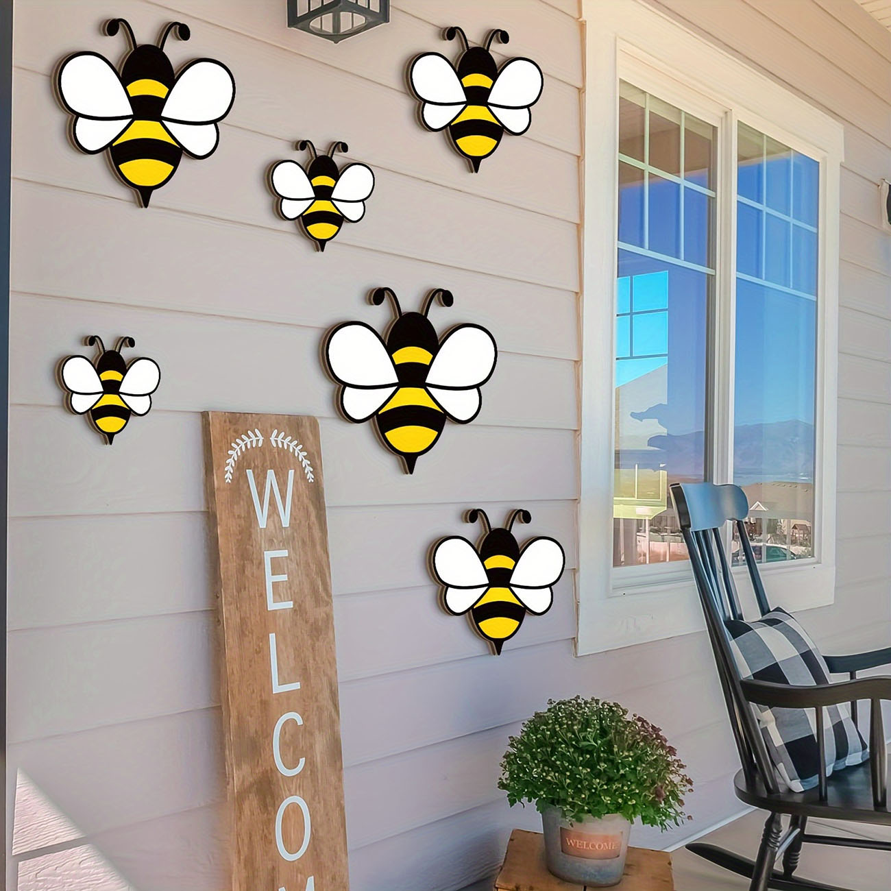 6Pcs Cute Bee Wooden Wall Stic - огляд і ціна Woodworking For Beginners