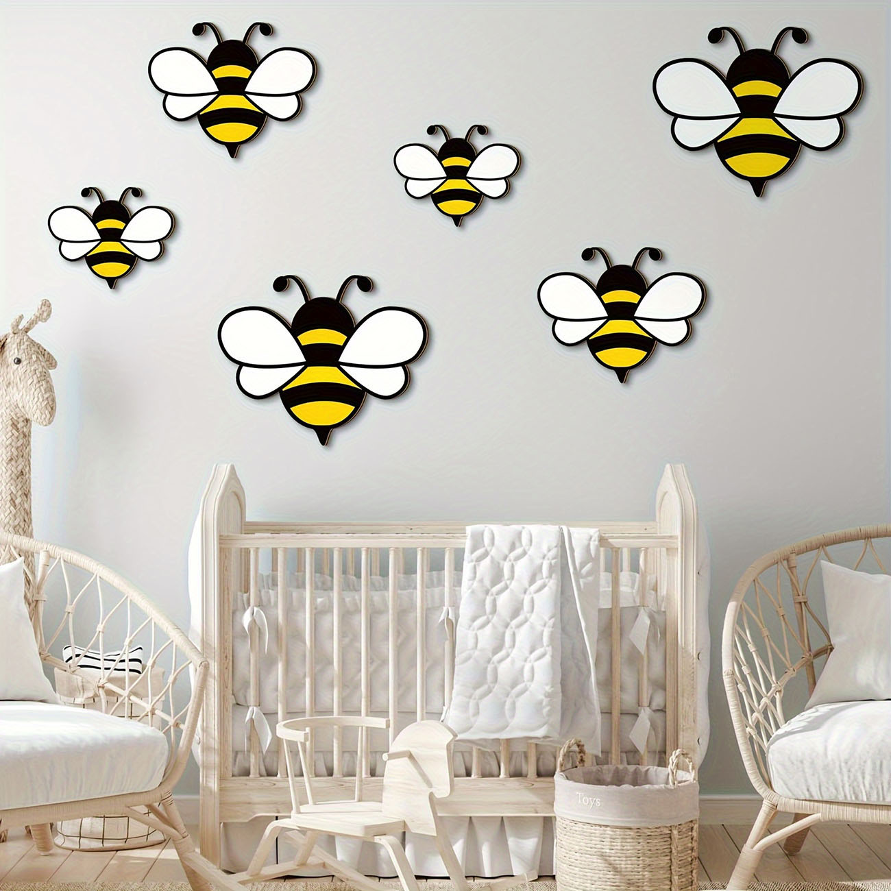 6Pcs Cute Bee Wooden Wall Stic - огляд і ціна Woodworking For Beginners