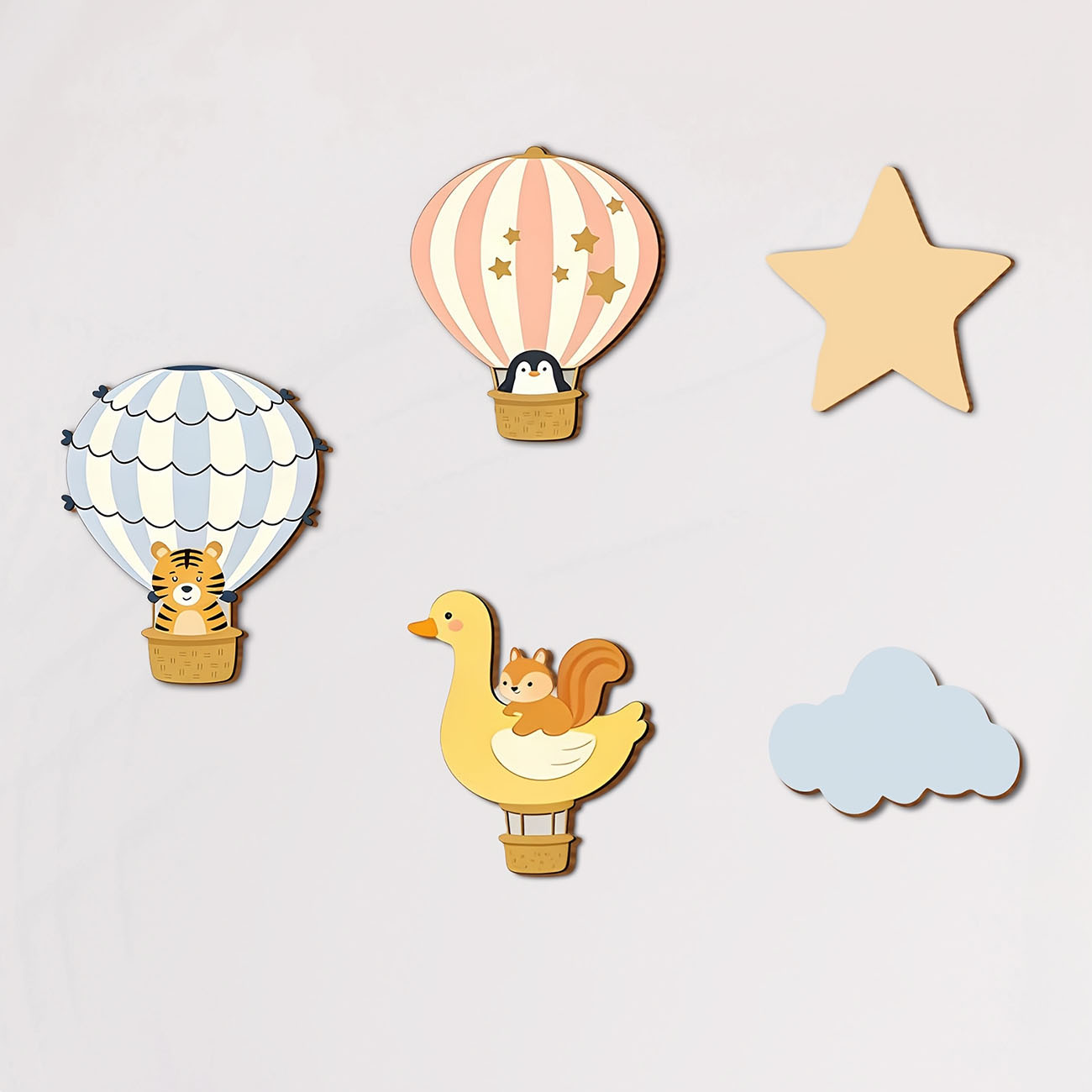 5Pcs Animal Hot Air Balloon Wo - огляд і ціна Woodworking For Beginners
