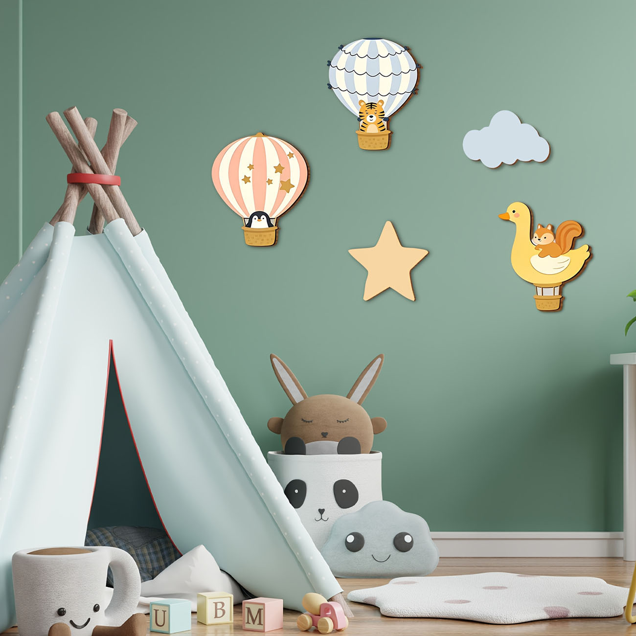 5Pcs Animal Hot Air Balloon Wo - огляд і ціна Woodworking For Beginners